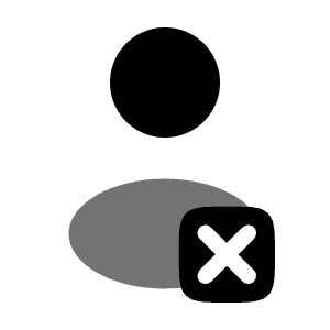 User Cross Rounded Icon from Solar Bold Duotone Set