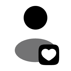 User Heart Rounded Icon from Solar Bold Duotone Set