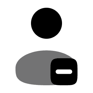 User Minus Icon from Solar Bold Duotone Set