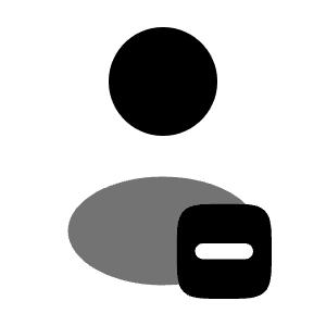 User Minus Rounded Icon from Solar Bold Duotone Set