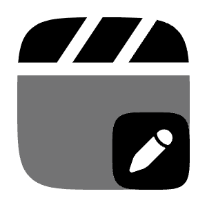 Clapperboard Edit Icon from Solar Bold Duotone Set