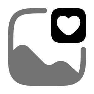 Gallery Favourite Icon from Solar Bold Duotone Set