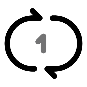 Repeat One Icon from Solar Bold Duotone Set