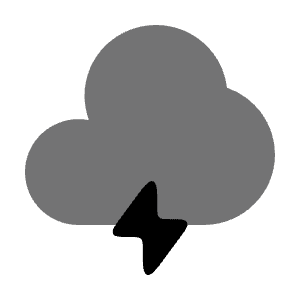 Cloud Bolt Icon from Solar Bold Duotone Set