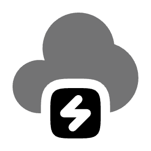 Cloud Bolt Minimalistic Icon from Solar Bold Duotone Set