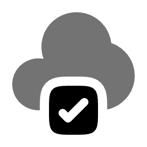 Cloud Check Icon from Solar Bold Duotone Set