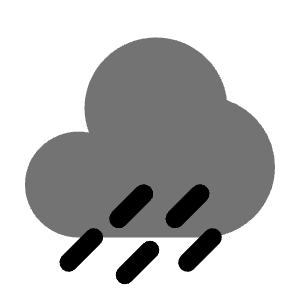 Cloud Rain Icon from Solar Bold Duotone Set