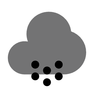 Cloud Snowfall Minimalistic Icon from Solar Bold Duotone Set