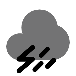 Cloud Storm Icon from Solar Bold Duotone Set