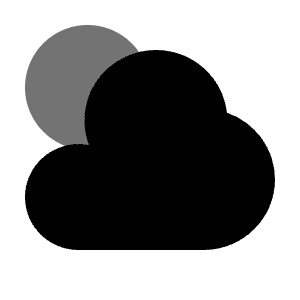 Cloud Sun Icon from Solar Bold Duotone Set