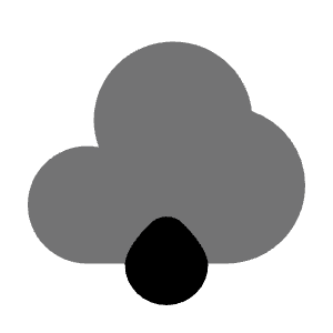 Cloud Waterdrop Icon from Solar Bold Duotone Set