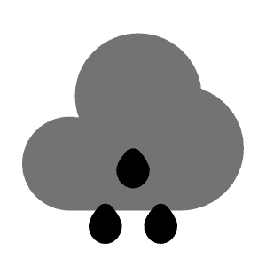 Cloud Waterdrops Icon from Solar Bold Duotone Set