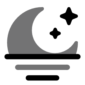 Moon Fog Icon from Solar Bold Duotone Set