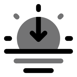 Sunset Icon from Solar Bold Duotone Set