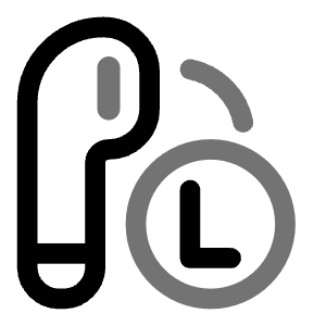 Airbuds Left Icon from Solar Line Duotone Set