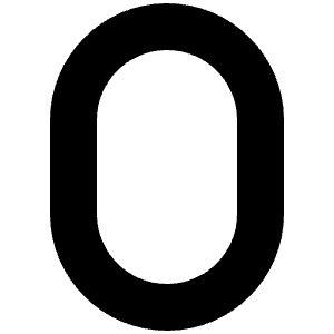 0 Icon from Font Awesome Solid Set