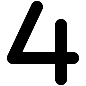 4 Icon from Font Awesome Solid Set