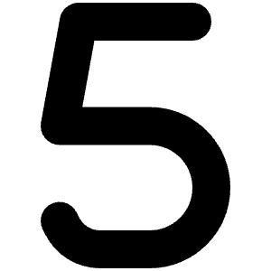 5 Icon from Font Awesome Solid Set