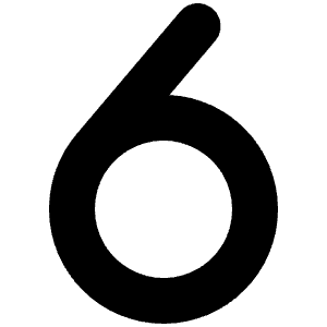 6 Icon from Font Awesome Solid Set