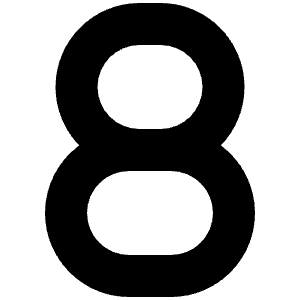 8 Icon from Font Awesome Solid Set