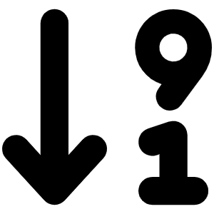 Arrow Down 9 1 Icon from Font Awesome Solid Set