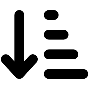 Arrow Down Short Wide Icon from Font Awesome Solid Set