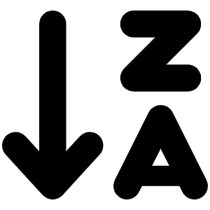 Arrow Down Z A Icon from Font Awesome Solid Set