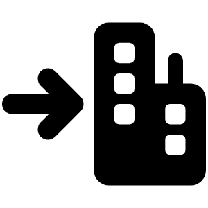 Arrow Right To City Icon from Font Awesome Solid Set