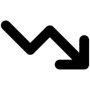 Arrow Trend Down Icon from Font Awesome Solid Set