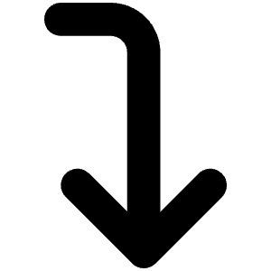 Arrow Turn Down Icon from Font Awesome Solid Set