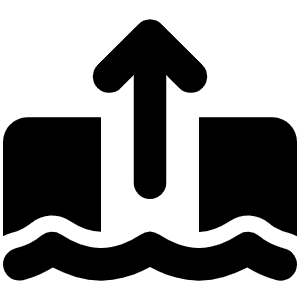 Arrow Up From Ground Water Icon from Font Awesome Solid Set