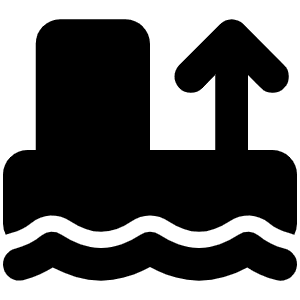 Arrow Up From Water Pump Icon from Font Awesome Solid Set