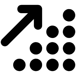 Arrow Up Right Dots Icon from Font Awesome Solid Set