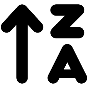 Arrow Up Z A Icon from Font Awesome Solid Set