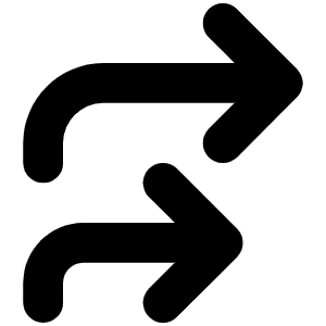 Arrows Turn Right Icon from Font Awesome Solid Set