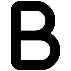 B Icon from Font Awesome Solid Set