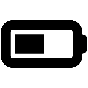 Battery Half Icon from Font Awesome Solid Set