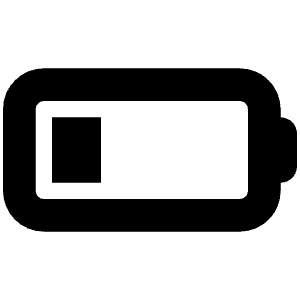 Battery Quarter Icon from Font Awesome Solid Set