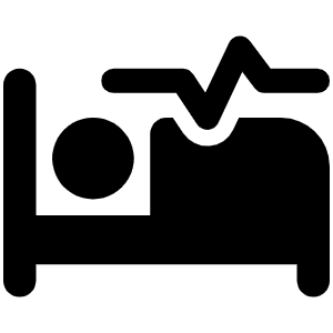 Bed Pulse Icon from Font Awesome Solid Set