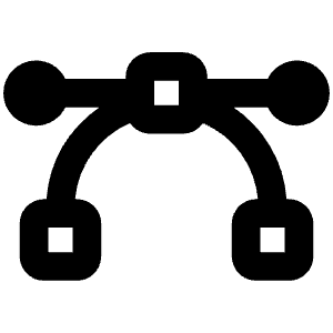 Bezier Curve Icon from Font Awesome Solid Set