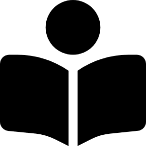 Book Open Reader Icon from Font Awesome Solid Set