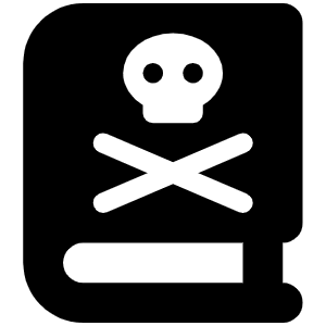 Book Skull Icon from Font Awesome Solid Set