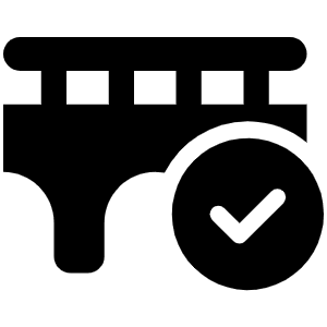 Bridge Circle Check Icon from Font Awesome Solid Set