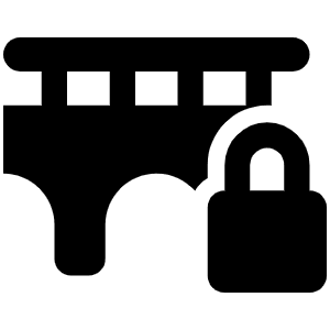 Bridge Lock Icon from Font Awesome Solid Set