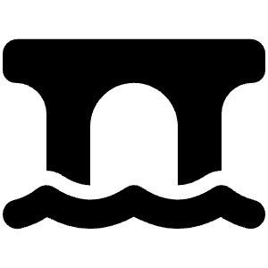 Bridge Water Icon from Font Awesome Solid Set