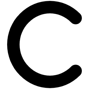 C Icon from Font Awesome Solid Set