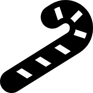 Candy Cane Icon from Font Awesome Solid Set