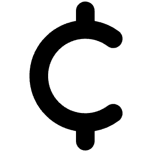 Cent Sign Icon from Font Awesome Solid Set