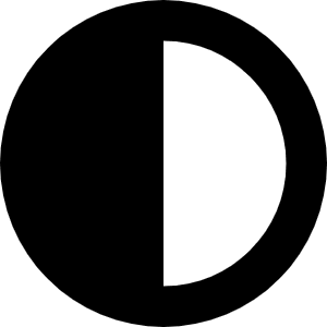 Circle Half Stroke Icon from Font Awesome Solid Set