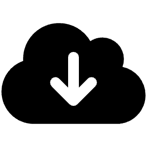 Cloud Arrow Down Icon from Font Awesome Solid Set
